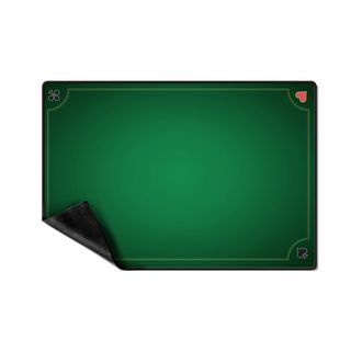 Tapis de cartes à jouer vert Belote 40 x 60 cm pour joueurs